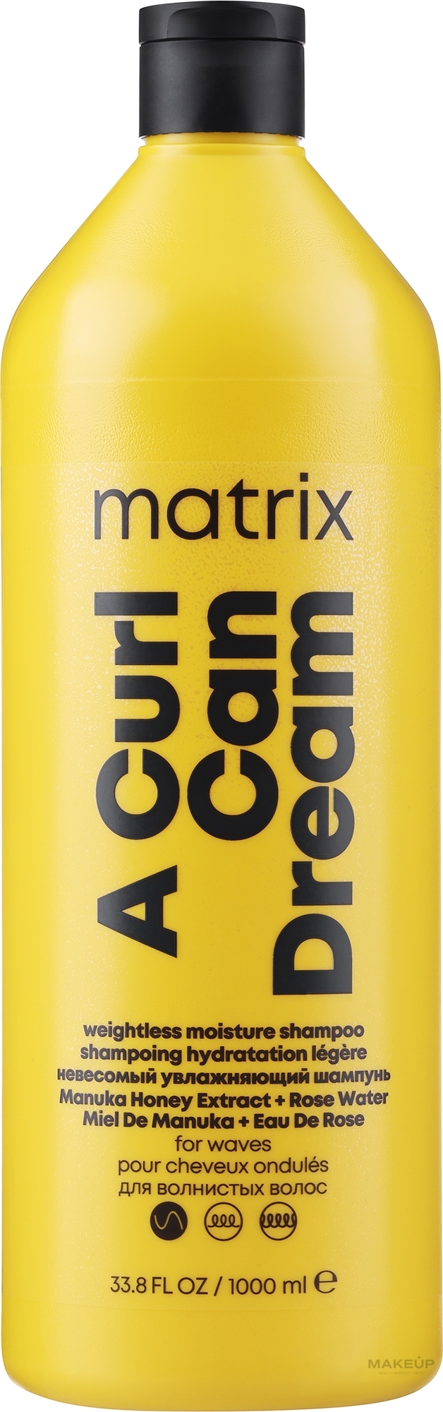 Szampon do włosów falowanych - Matrix A Curl Can Dream Weightless Moisture Shampoo — Zdjęcie 1000 ml