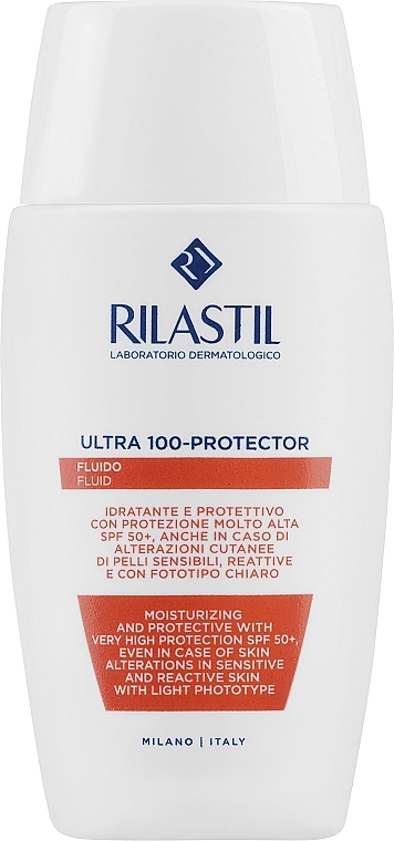 Nawilżający krem przeciwsłoneczny do twarzy - Rilastil Sun System Ultra Protective Fluid SPF 100 — Zdjęcie N1