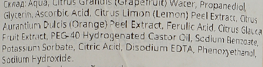 Nawilżający tonik do twarzy z ekstraktem z cytrusów - Images VC — Zdjęcie N2