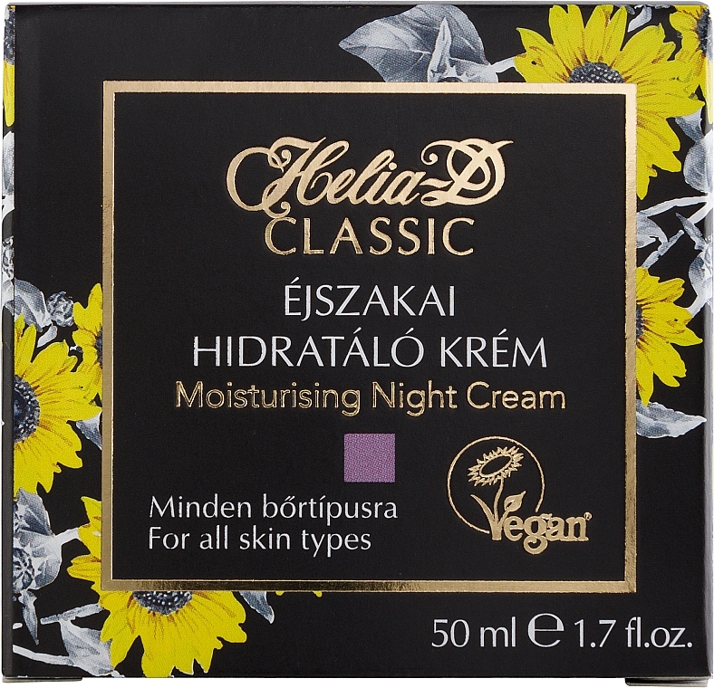 Nawilżający krem do twarzy na noc - Helia-D Classic Moisturising Night Cream For All Skin Types — Zdjęcie N3