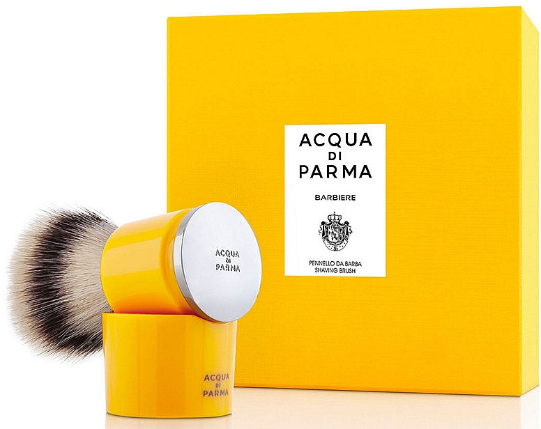 Syntetyczny pędzel do golenia, żółty - Acqua di Parma Barbiere Shaving Brush — Zdjęcie N1