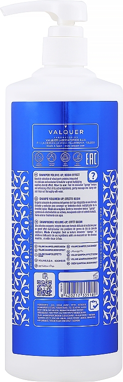 Szampon zwiększający objętość włosów - Valquer Shampoo Volume-Up Boom Effect — Zdjęcie N4
