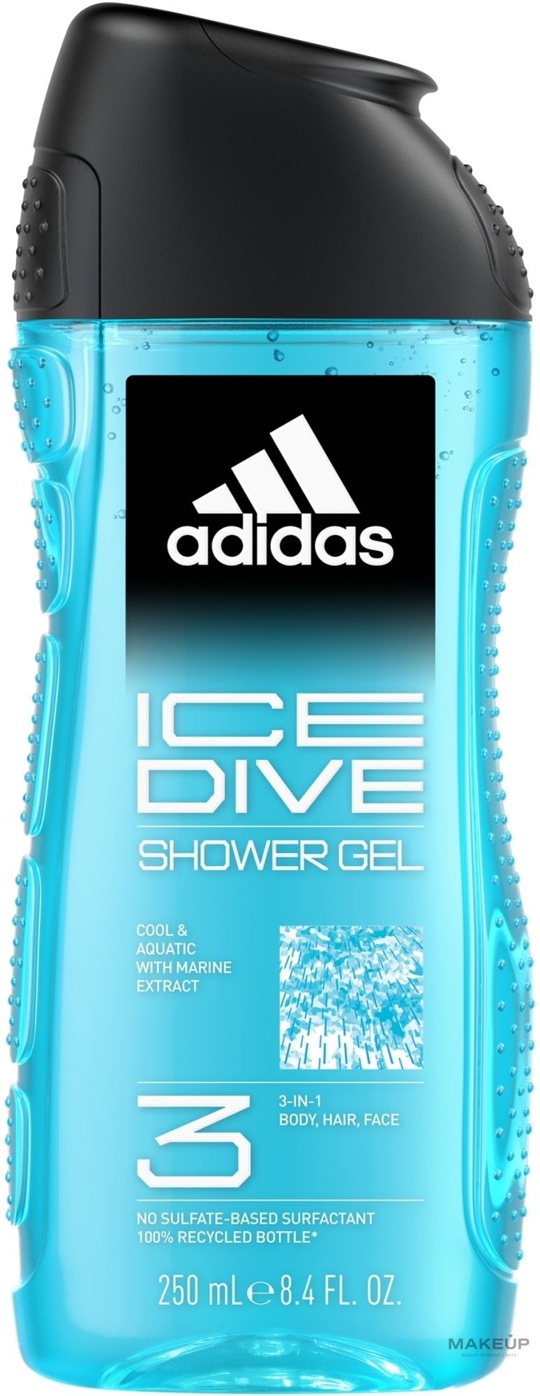 Żel pod prysznic dla mężczyzn - Adidas Ice Dive Body, Hair And Face Shower Gel — Zdjęcie 250 ml