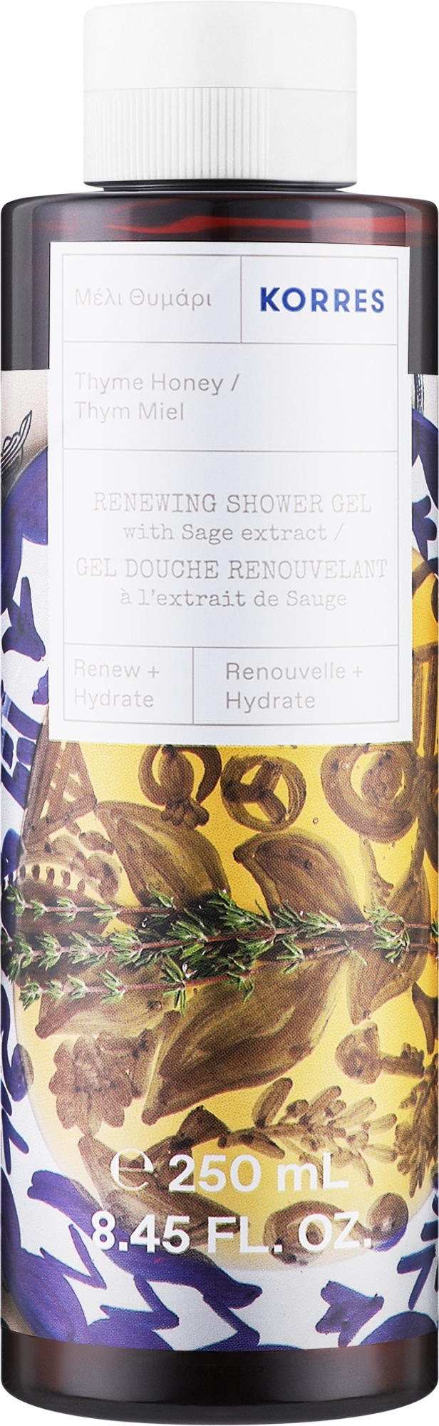 Żel pod prysznic - Korres Renewing Shower Gel Thyme Honey — Zdjęcie 250 ml