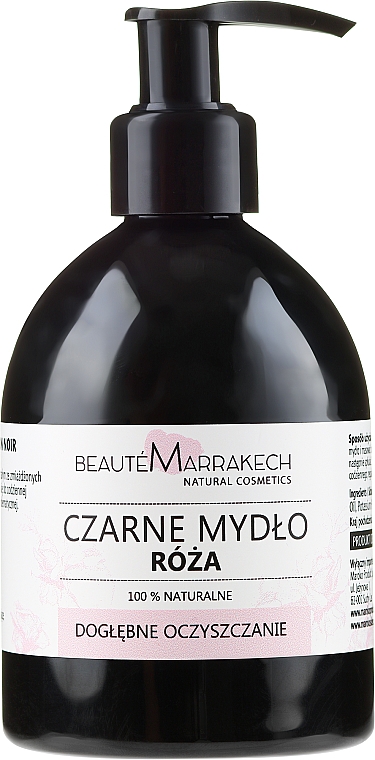 Różane czarne mydło w płynie z olejem arganowym - Beauté Marrakech Rose Black Liquid Soap  — Zdjęcie N1