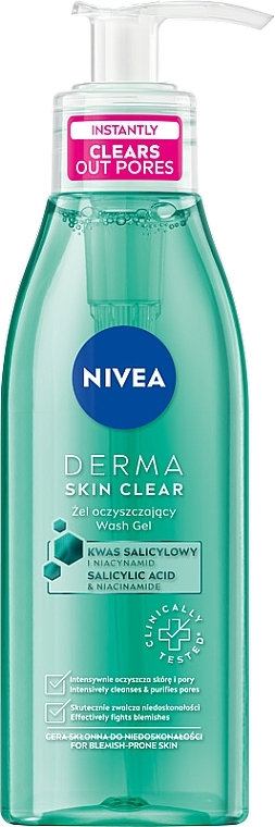 Żel oczyszczający przeciw niedoskonałościom - NIVEA Derma Skin Clear — Zdjęcie N1