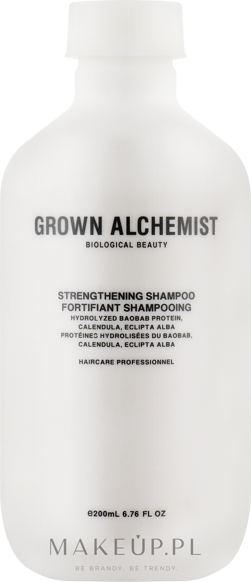 Wzmacniający szampon do włosów - Grown Alchemist Strengthening Shampoo 0.2 Hydrolyzed Bao-Bab Protein & Calendula & Eclipta Alba — Zdjęcie 200 ml