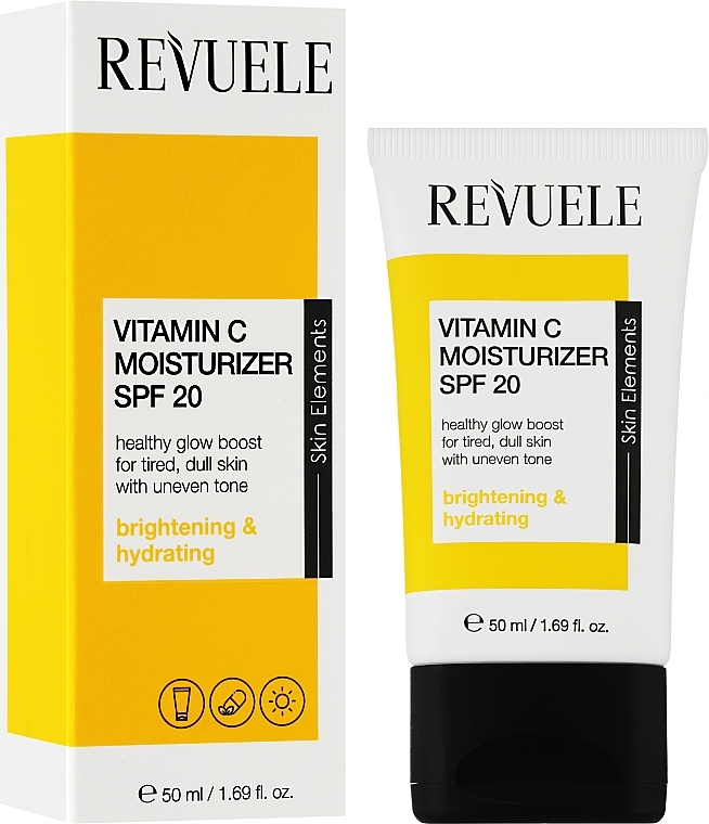 Nawilżający krem ​​do twarzy z witaminą C - Revuele Vitamin C Moisturizer SPF 20 — Zdjęcie N2