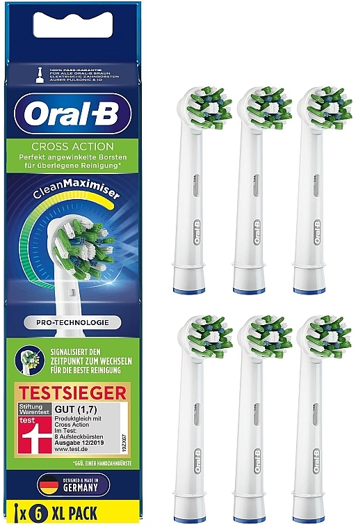 Wymienna główka do elektrycznej szczoteczki do zębów, 6 szt. - Oral-B Cross Action CleanMaximiser — Zdjęcie N1
