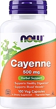 Kup Naturalny suplement, 500 mg, 100 kapsułek - Now Foods Cayenne