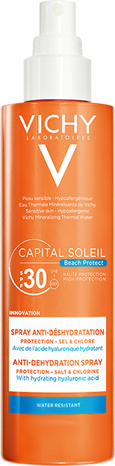 Antyodwadniający spray przeciwsłoneczny SPF 30 - Vichy Capital Soleil Beach Protect Anti-Dehydration Spray