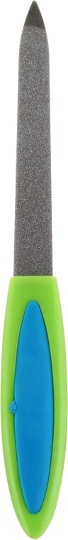 Pilnik szafirowy do paznokci 13,5 cm, zielono-niebieski, 77104 - Top Choice — Zdjęcie N1