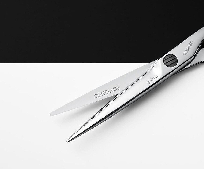 Nożyczki fryzjerskie proste S-Line Supra Offset, 15,24 cm - Tondeo 6" Black — Zdjęcie N4