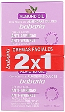Zestaw do pielęgnacji twarzy - Babaria Almond Oil Anti-Wrinkle Cream (cr/2x50ml) — Zdjęcie N1