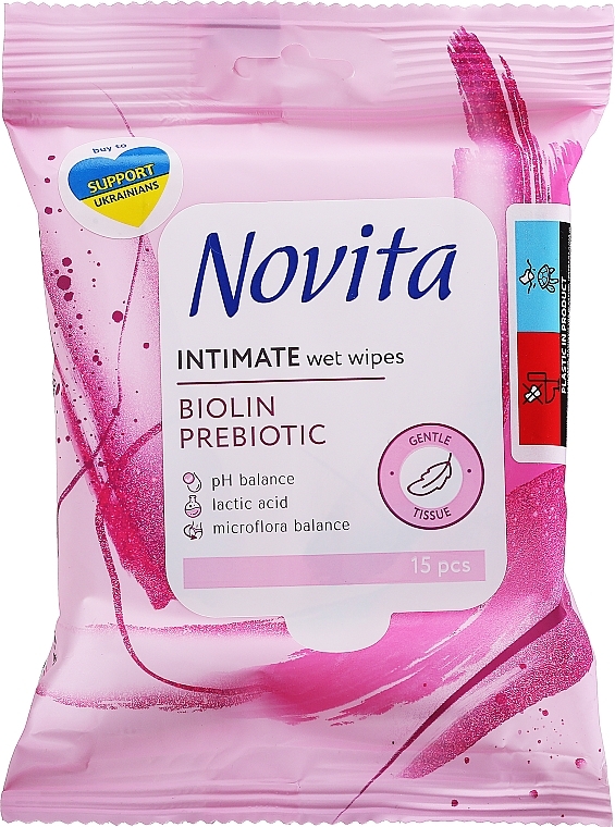 Chusteczki nawilżane do higieny intymnej - Novita Soft