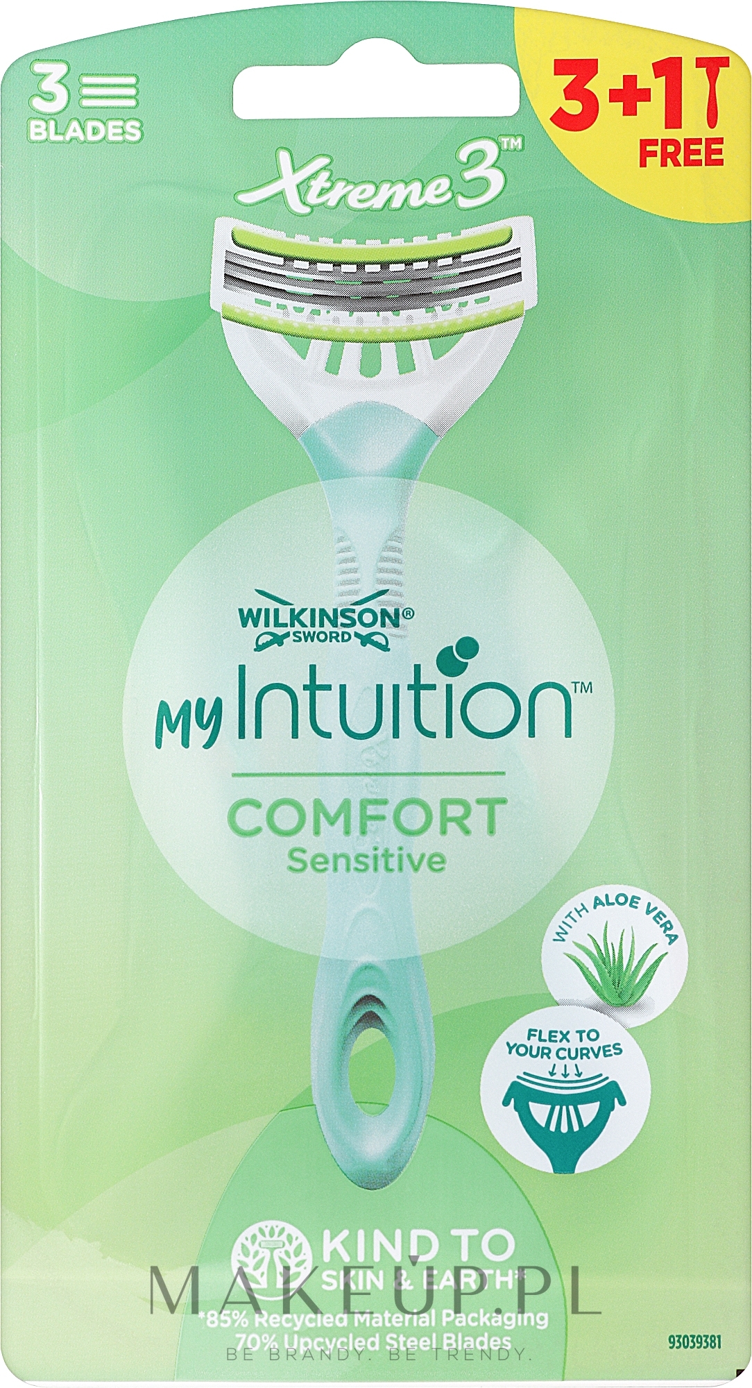 Jednorazowe maszynki do golenia, 4 szt. - Wilkinson Sword Xtreme 3 My Intuition Sensitive Comfort — Zdjęcie 4 szt.