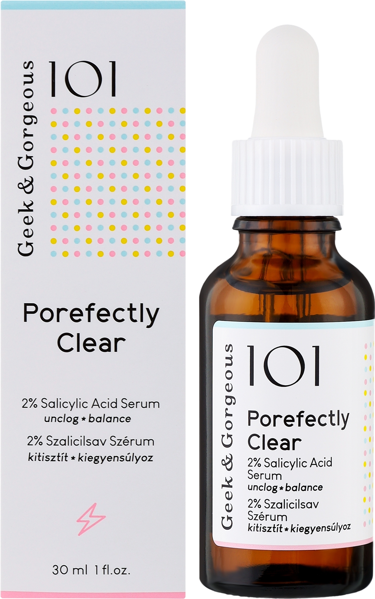 Serum z kwasem salicylowym (2%) do cer problematycznych - Geek & Gorgeous Porefectly Clear 2% Salicylic Acid Serum — Zdjęcie 30 ml