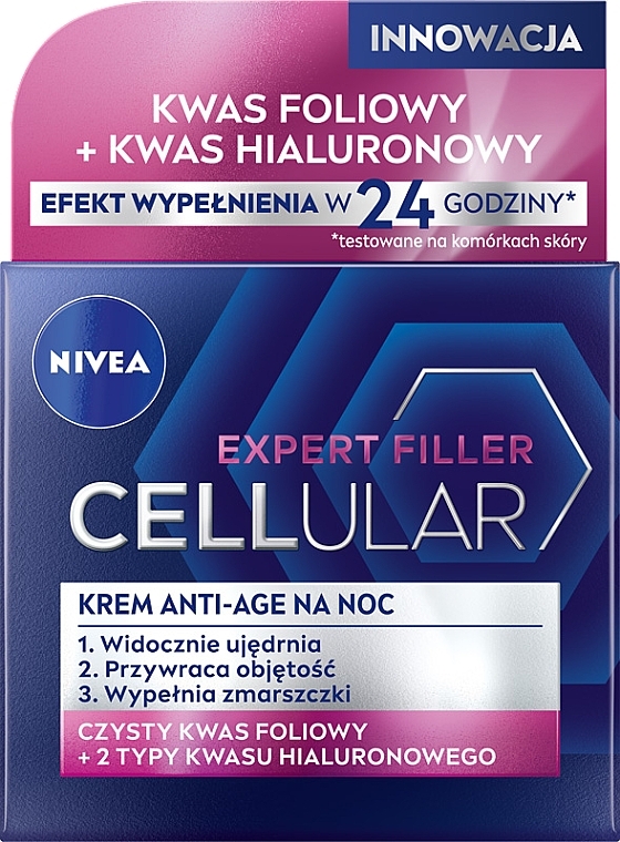 Krem do twarzy na noc - NIVEA Cellular Filler Elasticity Reshape Night Cream