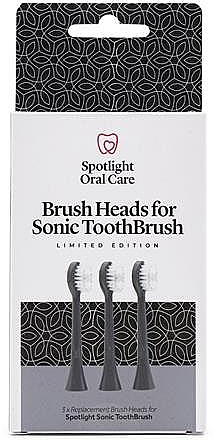Wymienne głowice do elektrycznej szczoteczki do zębów, szare - Spotlight Oral Care Sonic Head Replacements In Graphite Grey — Zdjęcie N1