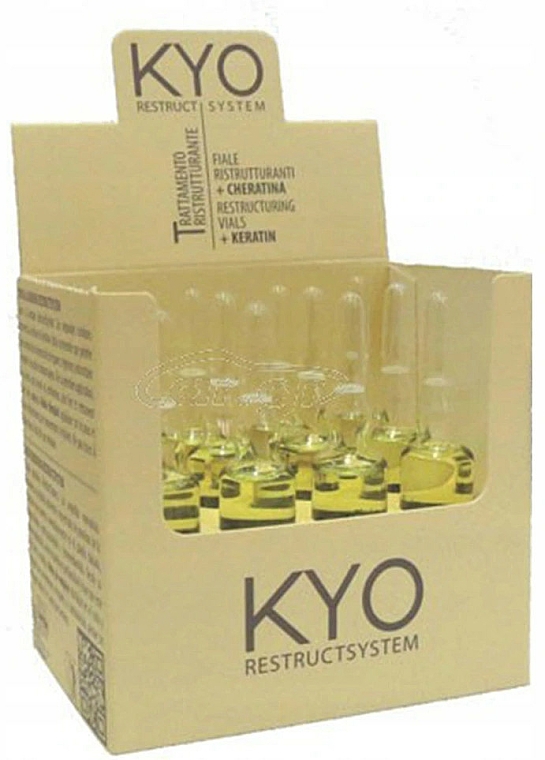 Regenerujące ampułki z keratyną do włosów - Kyo Restruct System Fiale Keratiniche Ristrutturanti — Zdjęcie N1
