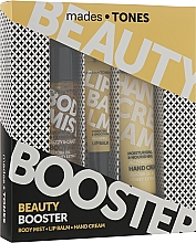 Zestaw podarunkowy - Mades Cosmetics Tones Beauty Booster Set (b/mist 50 ml + lip/balm 15 ml + h/cr 65 ml) — Zdjęcie N1
