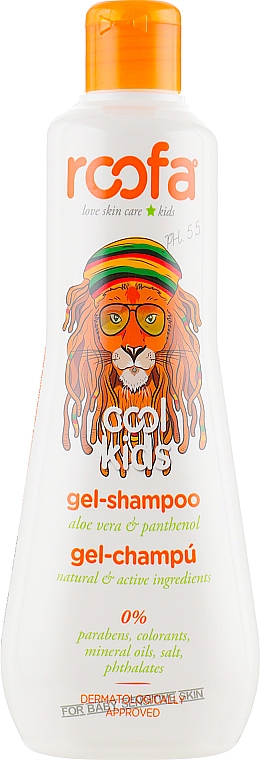 Żel-szampon do włosów z aloesem i pantenolem dla dzieci - Roofa Cool Kids Gel Shampoo — Zdjęcie N2