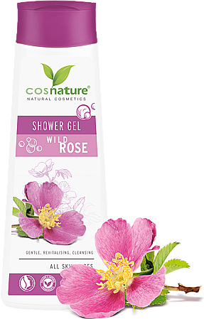 Pielęgnacyjny żel pod prysznic Dzika róża - Cosnature Shower Gel Wild Rose — Zdjęcie N1