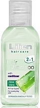 Aloesowy szampon do włosów z odżywką - Lilien Hair Shampoo Aloe Vera Travel Size — Zdjęcie N1