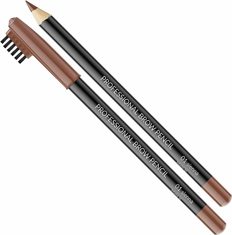 Wodoodporna kredka ze szczoteczką do brwi - Vipera Professional Brow Pencil  — Zdjęcie N1