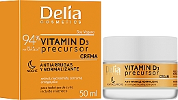 Krem przeciwzmarszkowo-normalizujący na noc z witaminą D3 - Delia Vitamin D3 Precursor Night Cream — Zdjęcie N2