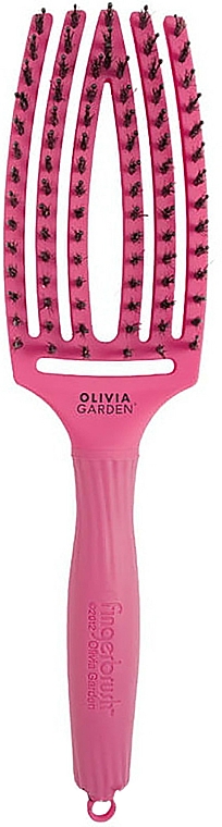 Szczotka do włosów - Olivia Garden Finger Brush Combo Hot Pink — Zdjęcie N1