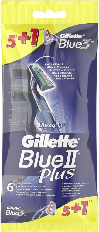 Maszynka do golenia, 5+1 szt - Gillette Blue 2 Plus