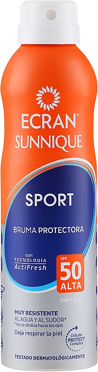 Spray z wysoką ochroną przeciwsłoneczną dla osób aktywnych z filtrem SPF 50 - Ecran Sun Lemonoil Sport Spray Invisible — Zdjęcie N1