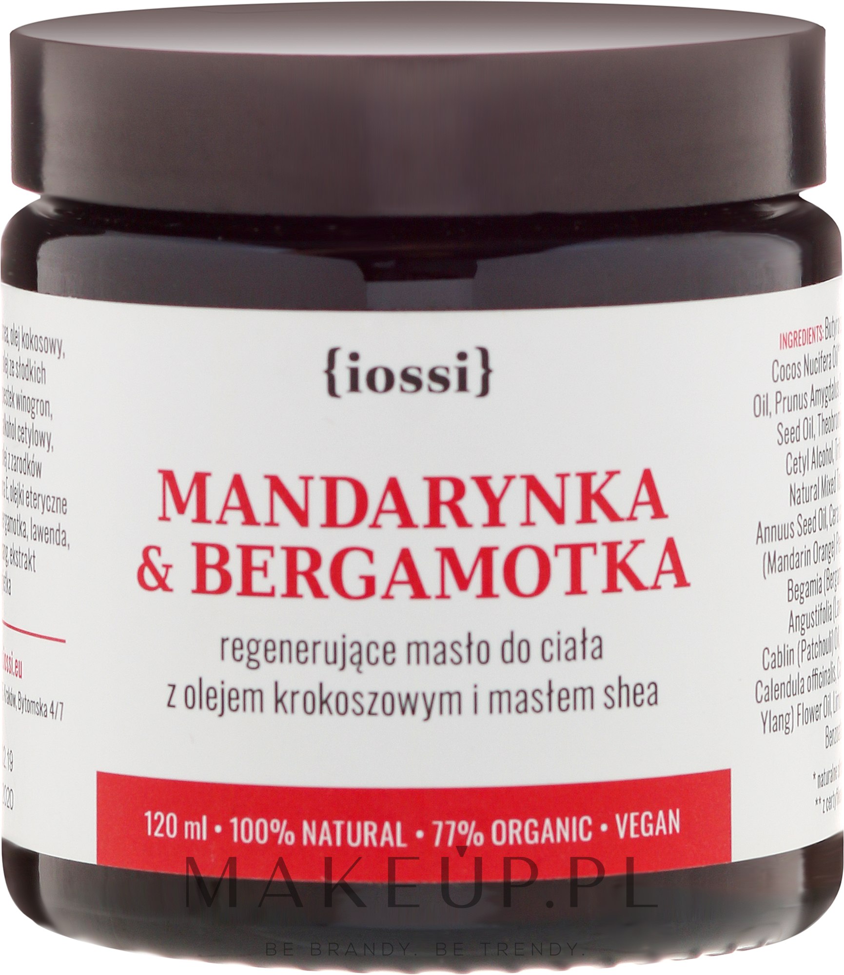 Regenerujące masło do ciała z masłem shea Mandarynka i bergamotka - Iossi — Zdjęcie 120 ml