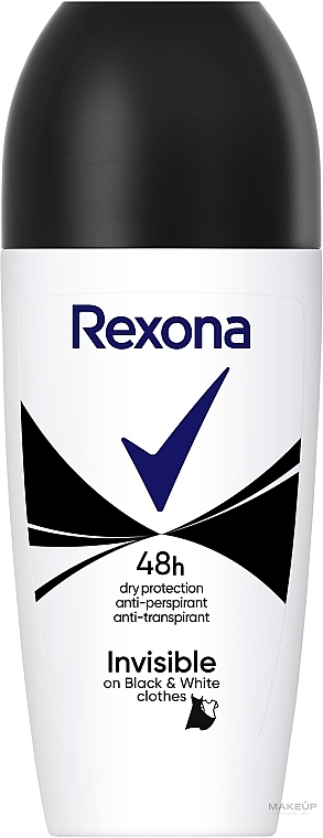 Antyperspirant w kulce - Rexona Invisible Black+White Diamond Deodorant Roll