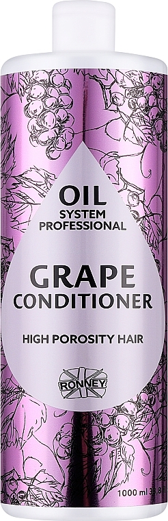 Odżywka do włosów wysokoporowatych z olejkiem winogronowym - Ronney Professional Oil System High Porosity Hair Grape Conditioner