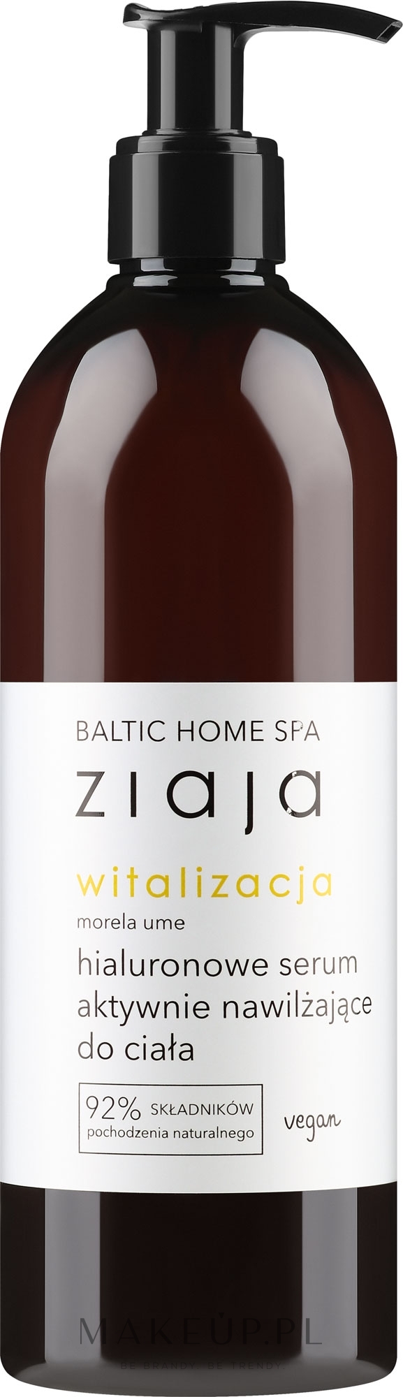 Hialuronowe serum aktywnie nawilżające do ciała - Ziaja Baltic Home Spa Witalizacja — Zdjęcie 400 ml