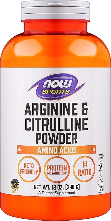Aminokwasy w proszku Arginina i cytrulina - Now Foods Arginine & Citrulline Sports — Zdjęcie N1