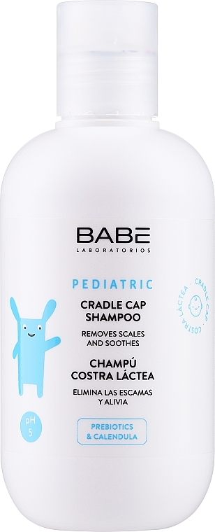 Szampon dla dzieci przeciw strupom łojotokowym - Babé Laboratorios Pediatric Cradle Cap Shampoo — Zdjęcie N1