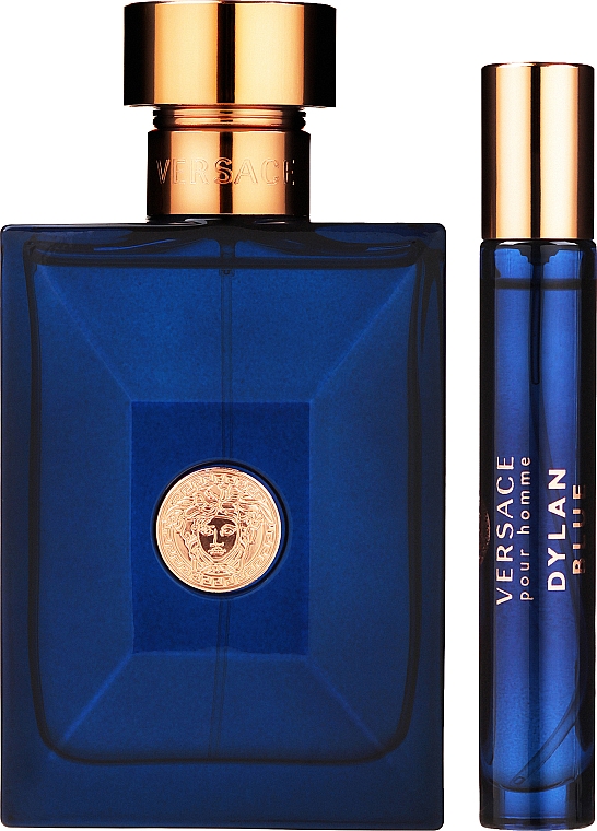 Versace Dylan Blue Pour Homme Set - Zestaw (edp/100 ml + edt/mini/10 ml + torba/1 szt.) — Zdjęcie N2