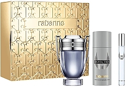 Paco Rabanne Invictus - Zestaw (edt/100ml + deo/150ml+ edt/10ml) — Zdjęcie N1