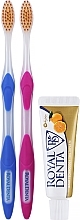 Kup Zestaw - Royal Denta Travel Kit Jeju (toothbrush/2pcs + toothpaste/20g)