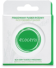 Prasowany matujący puder ryżowy - Ecocera Rice Face Powder — Zdjęcie N3