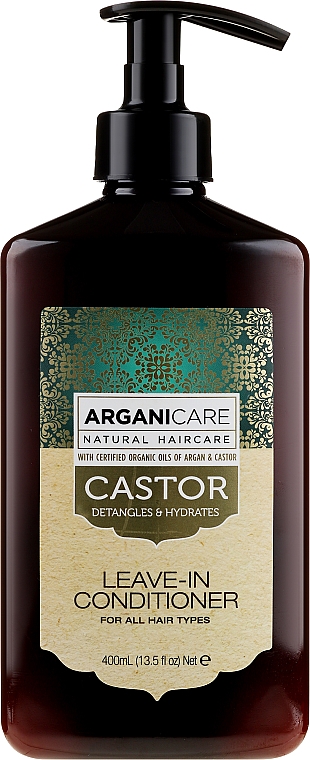 Odżywka bez spłukiwania stymulująca porost włosów - Arganicare Castor Oil Leave-in Conditioner — Zdjęcie N1
