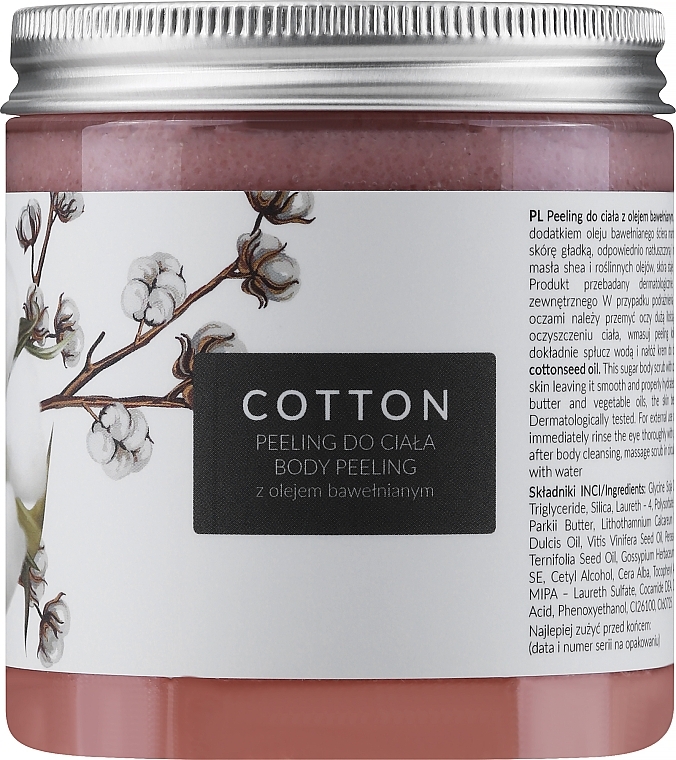 Peeling do ciała z olejem bawełnianym - Scandia Cosmetics Cotton Body Peeling — Zdjęcie N1