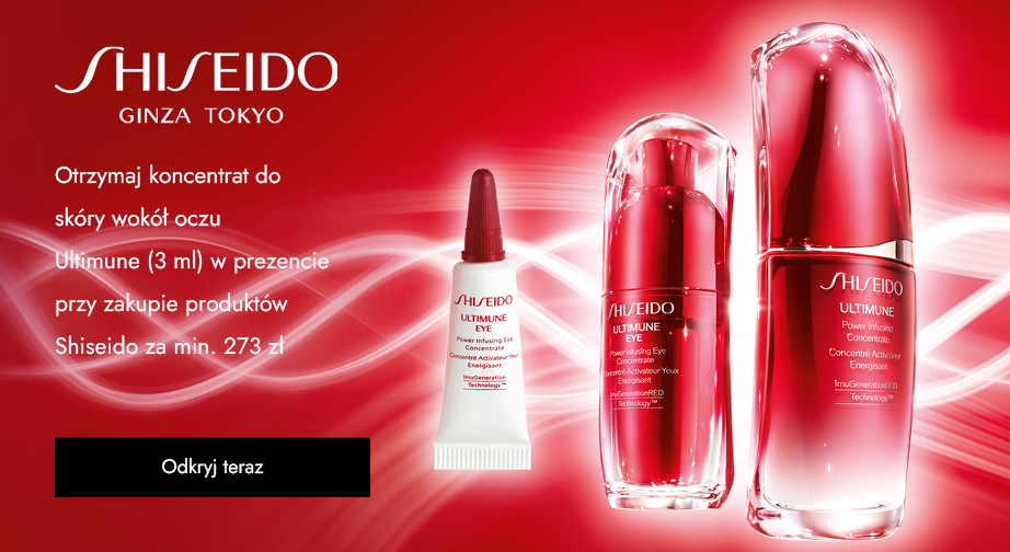 Otrzymaj koncentrat do skóry wokół oczu Ultimune (3 ml) w prezencie przy zakupie produktów Shiseido za min. 273 zł.