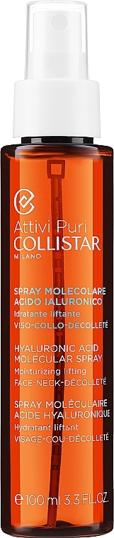 Molekularny nawilżający spray liftingujący z kwasem hialuronowym - Collistar Pure Actives Hyaluronic Acid Molecular Spray Moistuirizing Lifting — Zdjęcie N1