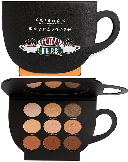 Paleta cieni do powiek - Makeup Revolution Friends X Revolution Face Palette Grab a Cup — Zdjęcie N1