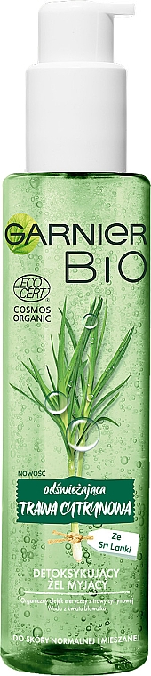 Detoksykujący żel myjący z trawą cytrynową - Garnier Bio Fresh Lemongrass Detox Gel Wash — Zdjęcie N1