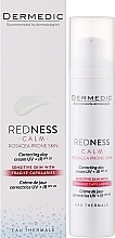 Korygujący krem na dzień z filtrem ochronnym - Dermedic Redness Calm Correcting Day Cream UV + IR — Zdjęcie N2